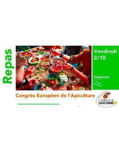 congres apicole 2026|Agen accueillera du 1er au 4 octobre 2026 l’un des plus grands rendez-vous apicoles|Déjeuner Vendredi 2/10/2026|25,00&nbsp;€